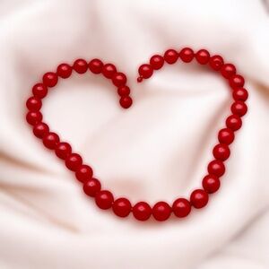 Vintage Retro Versatile Red Plastic Pop Snap Beads Necklace Lightweight